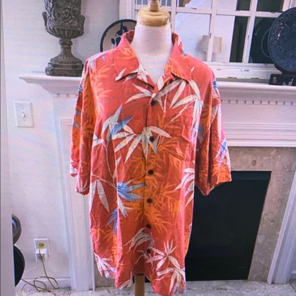 Tropical Orange Short Sleeve Shirt